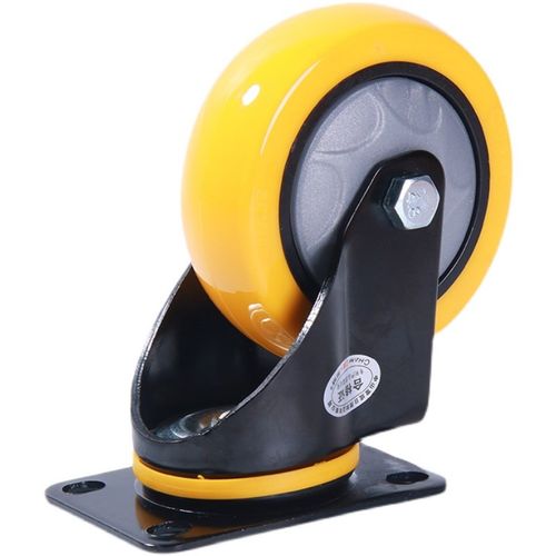 中型4常成轴带轮拖车手推B静音定向转4寸脚轮刹车滑轮板车万向轮