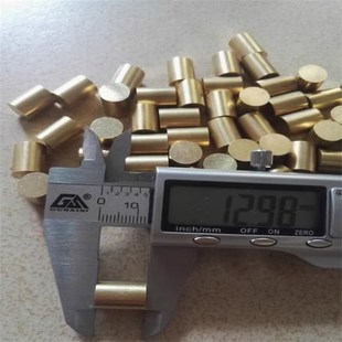 15mm 国标铜圆棒切割加工黄铜颗粒紫铜圆柱2