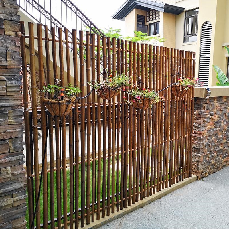 竹篱笆围栏栅栏防腐隔断民宿装修吊D顶爬藤架户外花园装饰别墅屏