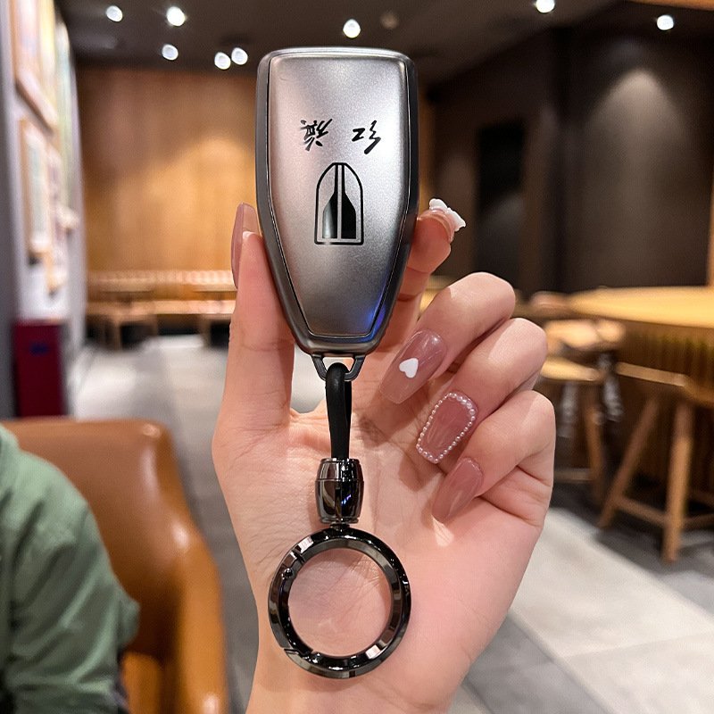 适用红旗h5钥匙套2024款hs5汽车用品hs3新h9男士h6女hq9遥控包扣