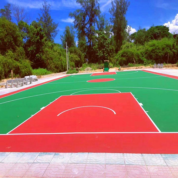 室外篮球场水性地坪漆丙烯酸羽毛球场材料硅PU地坪漆防滑防水