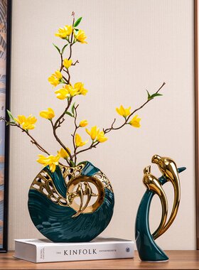 北欧简约客厅玄关酒柜小摆件家居饰品创意后现代轻奢风茶几装饰品