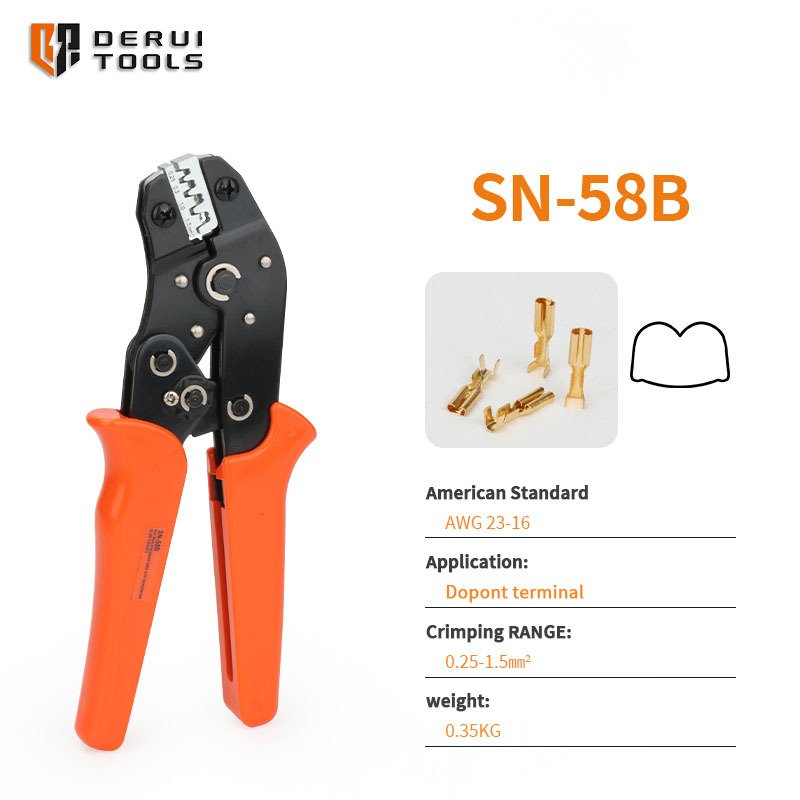 插簧端子压线钳SN-58B 6.3/4.8/2.8连接器SN-58B钳多功能压接钳