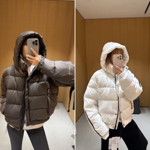 美国代购ALO Yoga肯豆同款面包服加厚保暖短款连帽羽绒服外套女款