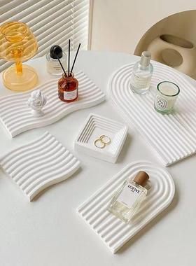 石膏托盘高颜值摆件桌面收纳装饰搭配背景墙网红美甲摄影拍照道具