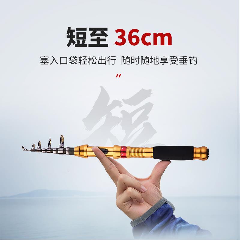 小海竿套装迷你短节鱼竿海杆路亚软尾小矶竿钢笔裸竿甩杆远投抛竿
