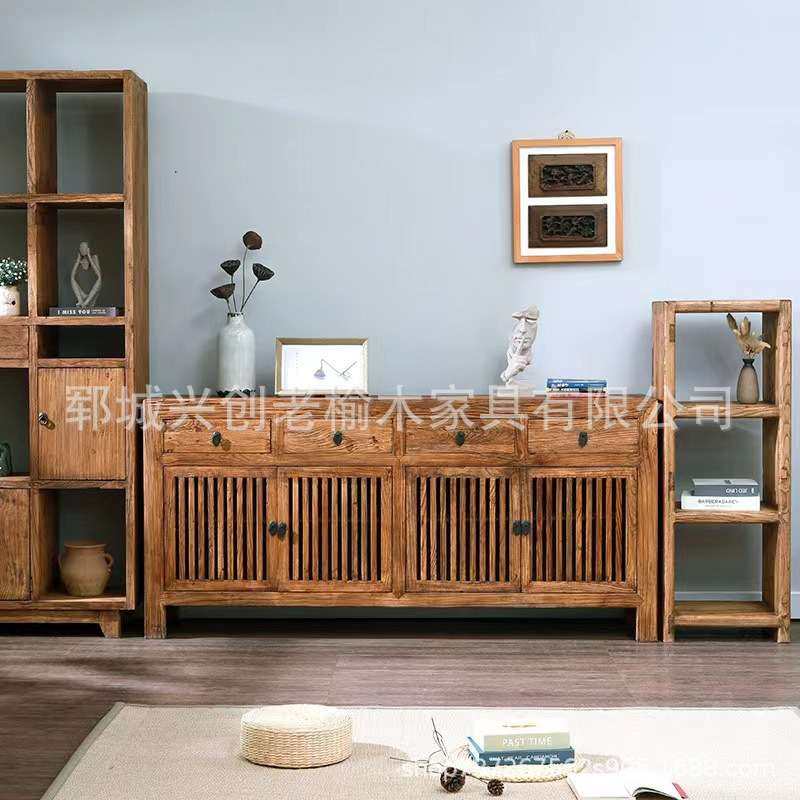 老榆木复古储物柜客厅收纳柜沙发边柜中式复古民宿茶几边柜,电子元器件市场,其它元器件,淘宝优惠券,粉丝福利购,淘宝优惠卷