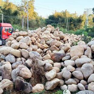 杂色鹅卵石五彩机制鹅卵石工程石头变压器石河滩石大批量厂家