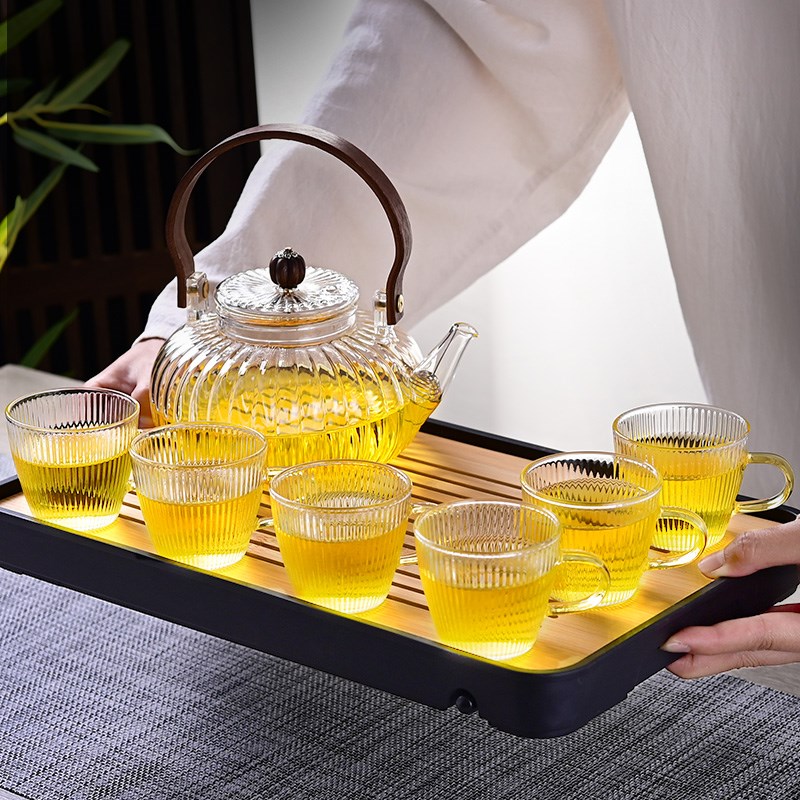 新款玻璃茶具套装耐高温泡茶壶提梁壶水壶煮茶壶家用过滤功夫茶具