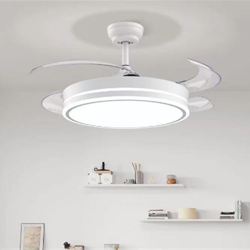 风扇灯变频遥控隐形风扇s吊灯简约家用书房卧室客厅餐厅吊扇灯具