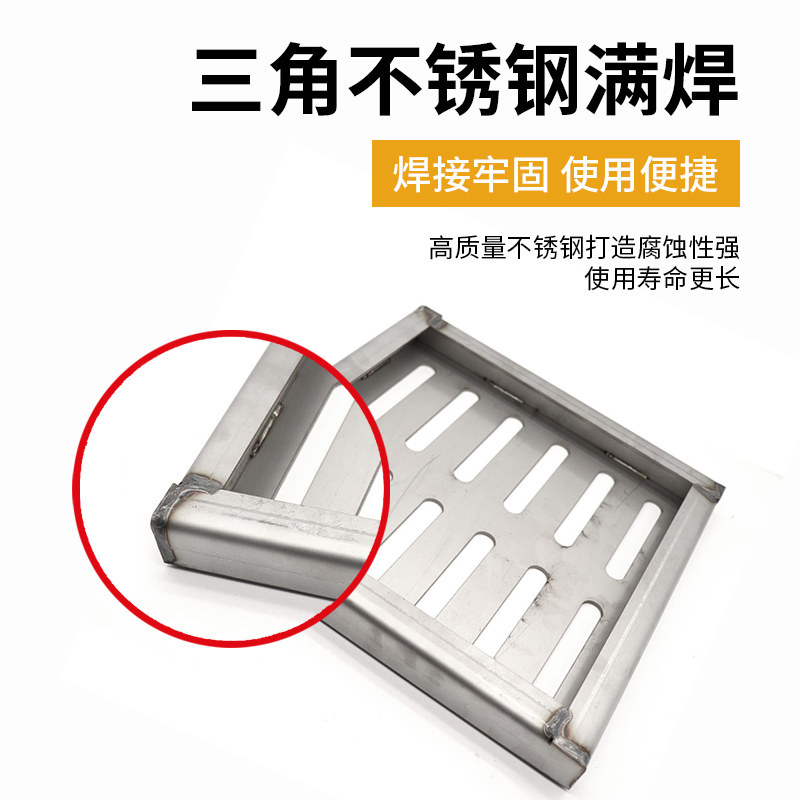 304不锈钢隐形井盖下水t道排水沟方形装饰盖板篦子雨污格栅带外框