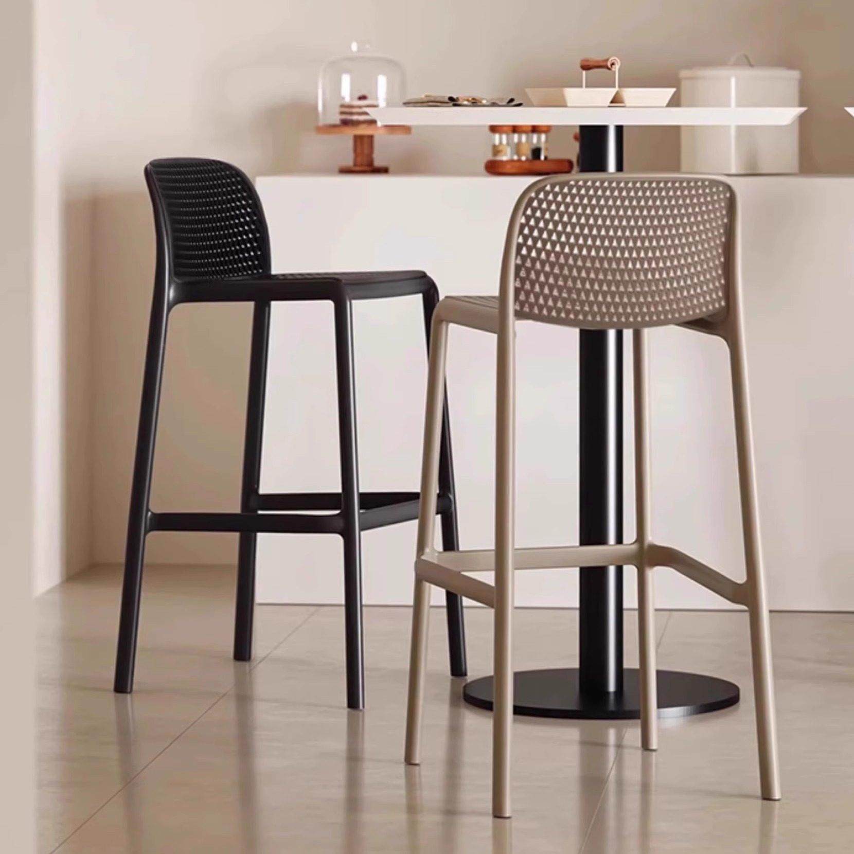 北欧吧台椅家用岛台椅靠背高脚凳酒吧椅高椅休闲户外塑料吧椅吧凳,住宅家具,家用高脚椅,淘宝优惠券,粉丝福利购,淘宝优惠卷