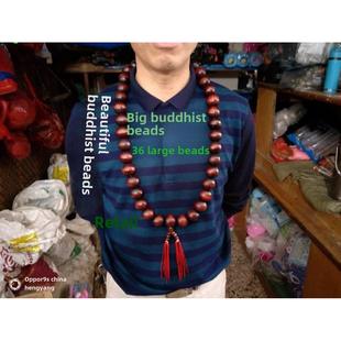 绿檀紫檀项炼30mm红木大佛珠54颗36颗108颗18颗13颗车挂念珠车挂