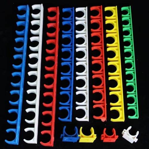 PVC16/20线管排卡U型卡塑料水管固定卡扣连接排 拼装迫码电工家装