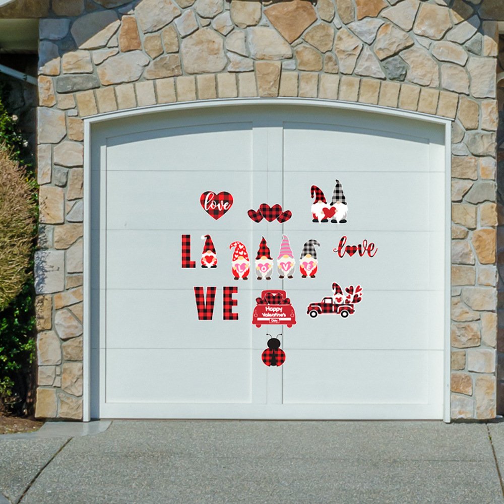 CT045情人节系类爱心love侏儒矮人磁性车库门贴冰箱贴节日装饰贴