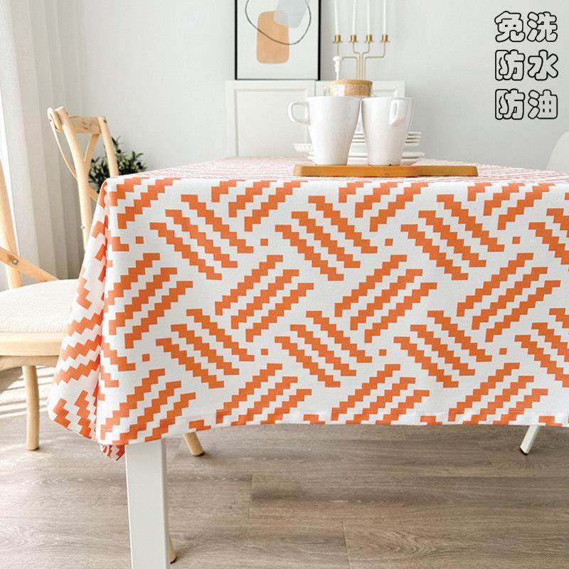 桌布免洗防水防油简约现代餐桌面布 长方形茶几桌布艺环保防油ins,居家布艺,桌布,淘宝优惠券,粉丝福利购,淘宝优惠卷