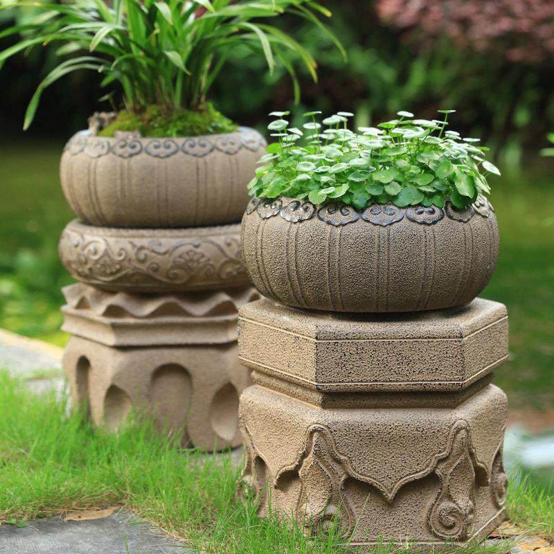 园林景观装饰摆饰户外庭院园林石墩布置花园造景中式底座大,家居饰品,户外/庭院摆件,淘宝优惠券,粉丝福利购,淘宝优惠卷