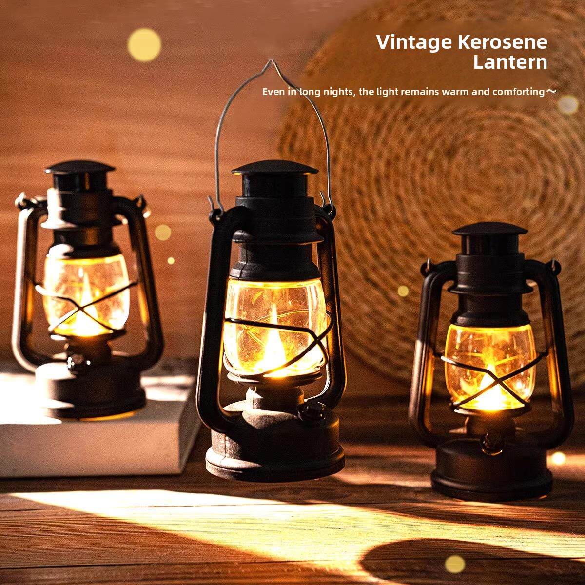 迷你拇指覆古人造假日户外场景氛围Led数字夜灯吊坠装饰蜡烛灯