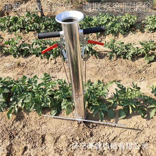 苗双行不锈钢栽苗辣器 手椒移栽器 BVY双把手动栽器