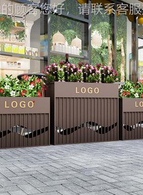 户外铁艺花箱方形组合长花RFY-858-架钢室外可移动不锈花花坛槽种