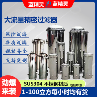 精密保安过滤器304工业家用前置大流量J自来水管道工厂井水滤锅炉