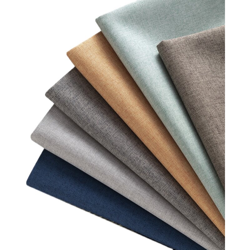 2米宽素色细亚麻沙发布料面料加厚纯色棉麻防尘桌布盖布手工diy