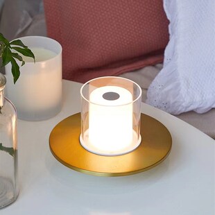 新特丽烛光氛围灯酒吧桌面LD充电台灯卧室床头小夜灯咖啡馆