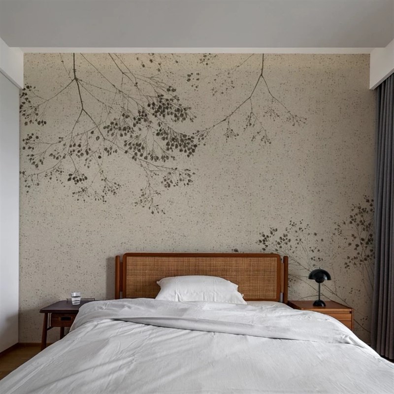 定制手绘无缝壁画客厅卧室民宿背景墙纸酒店背景墙布