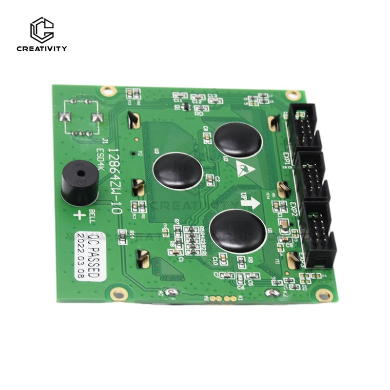 3D打印机12864液晶屏Ender3/CR10智能蓝色控制面板带电缆显示屏幕