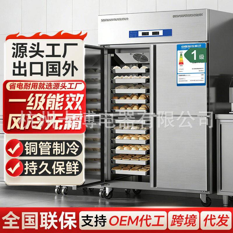 一级能效风冷无霜插盘式冰箱商用柜商用全钢全铜急冻包子饺子冰箱