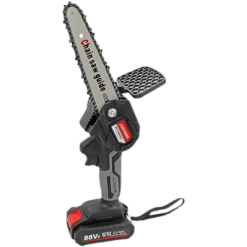 无刷锂电充电电链锯4o寸单手电锯6寸家用伐木锯电动迷你无线砍树