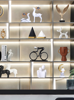 招财领导办公室装饰品摆件书柜子现代创意高N档老板桌面大气高级