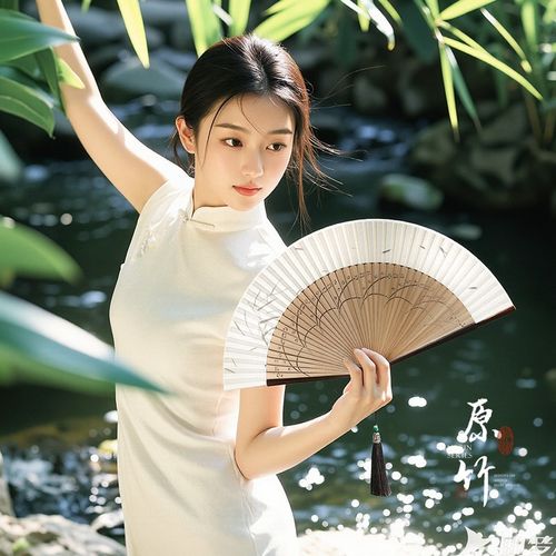 追师扇子古风折扇中国风舞蹈扇新中式竹扇随身携带折叠扇舞蹈专用