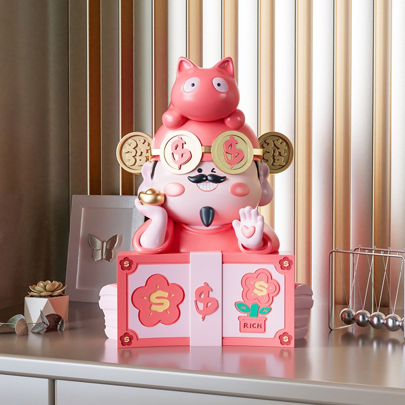 有钱花摆件客厅酒柜玄关招财家居饰品新店开业礼物前台发财装饰品