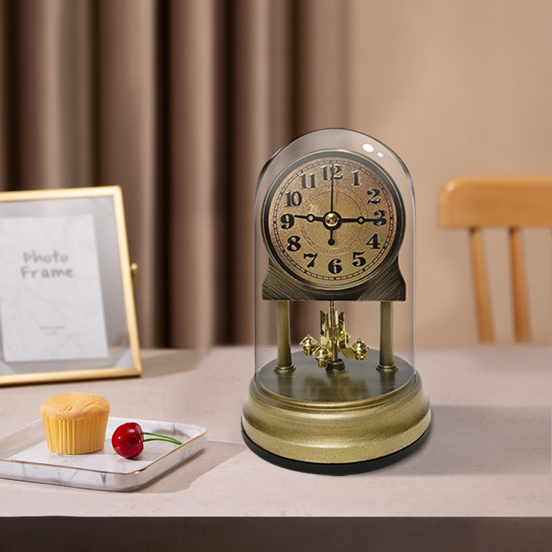 2025新款台式座钟客厅书房卧室欧式复古中式桌面台钟摆台式时钟表