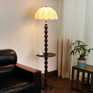 法式复古落地灯客厅沙发旁边卧室床头灯中古风高级感置物装饰灯具
