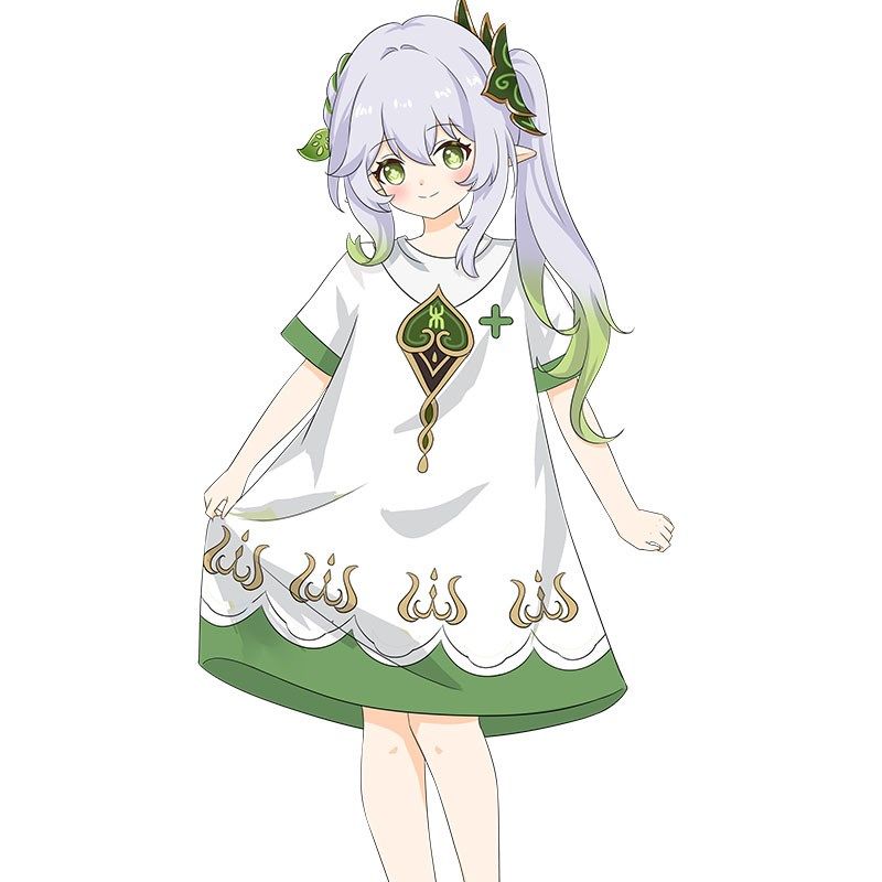 原神cos芙卡洛斯芙宁娜纳西妲卡通纯棉短袖宽松睡衣家居服睡裙女