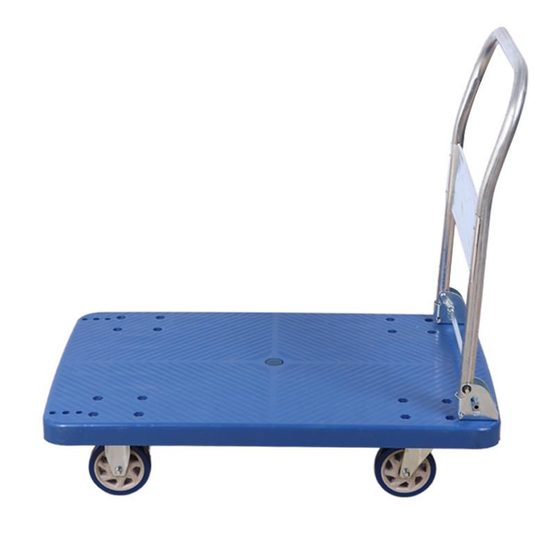 手推车折叠拉货小拉车厂仓库拖车便携四轮静货Q物小推车搬运平板