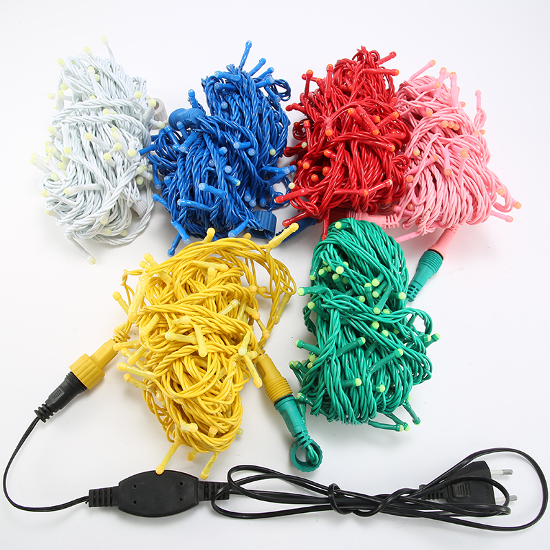 LED星星灯小彩灯闪灯串灯满天星工程款彩色电线闪泡灯串