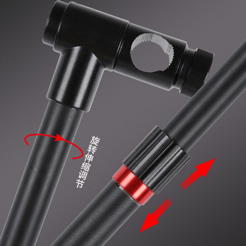 钓鱼伞下杆双节可伸缩柺杖伞杆连接器带地插铝合金万向伞杆配件