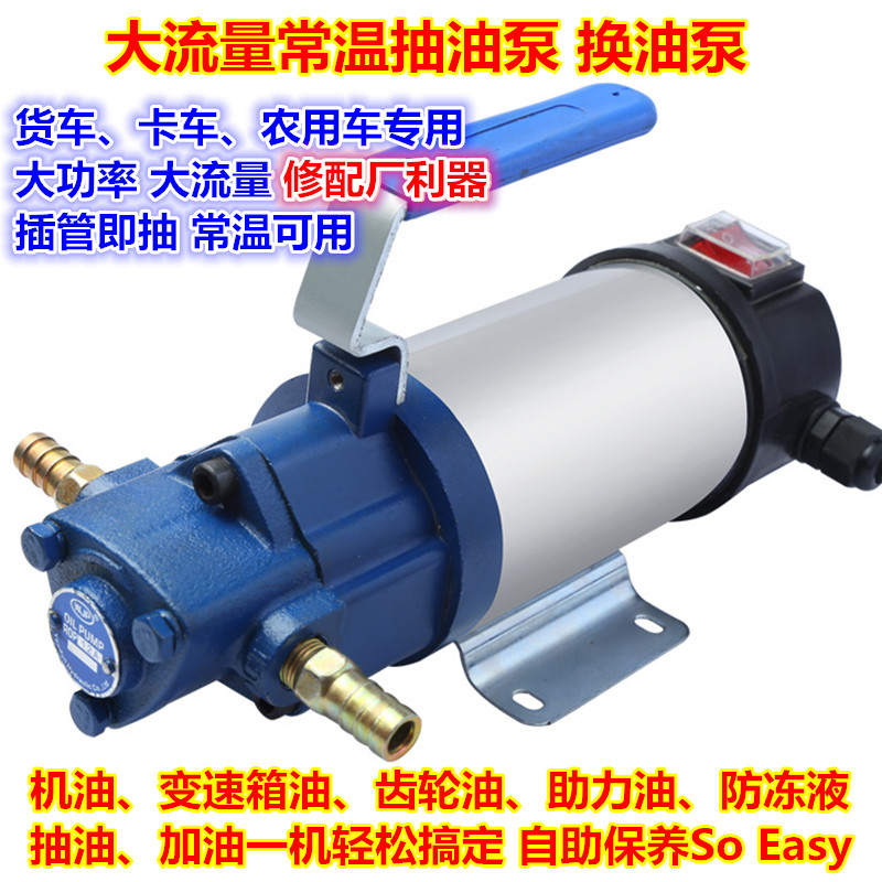 12V 220V电动抽油泵加油泵机油变速箱油齿轮油货车卡车轮船抽油泵