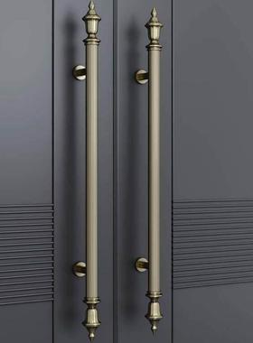 不锈钢仿古大门拉手黑色玻璃门拉手古铜色拉手有框门把手包厢KTV