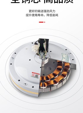 长城吊扇大风力遥控56寸家用客厅铁叶工业餐厅静音1400mm米电风扇