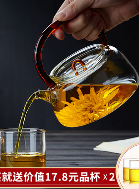 绿昌明玻璃茶壶耐高温烧水壶过滤泡茶壶家用茶具套装电陶炉煮茶壶