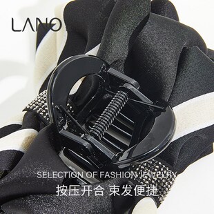 兰诺布艺蝴蝶结抓夹女款高级感2024新款爆款洋气时尚夹子头饰发夹