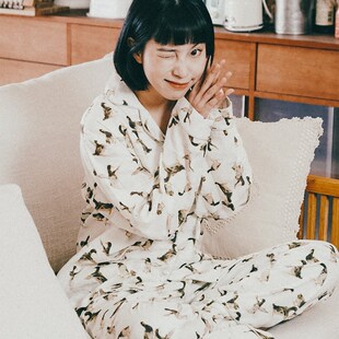 全棉卡通动物双层纱布竹节布夏季薄款睡衣家居服童装休闲套装布料