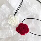 feytiy 迷你花朵小镜子挂饰项链女 外出方便补妆吊坠秋冬穿搭饰品