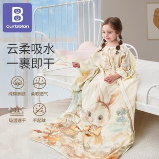 纱布浴巾儿童新生婴儿纯棉浴袍可穿式宝宝超软a类洗澡6层棉纱被子