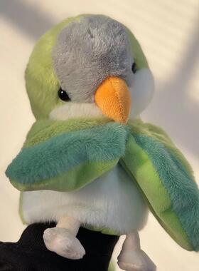 爆款小鸟鹦鹉手偶毛绒玩具公仔互动表演腹语手偶玩偶生日儿童礼物