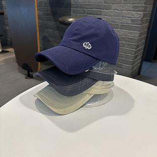 夏季 弯檐帽街头遮阳防晒弯檐帽 青年速干棒球帽树林小标百搭韩版